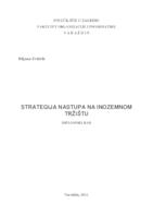 Strategija nastupa na inozemnom tržištu