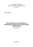 Prostorna baza podataka za izgradnju aplikacija za društveno umrežavanje