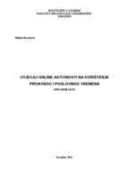 Utjecaj online aktivnosti na korištenje privatnog i poslovnog vremena