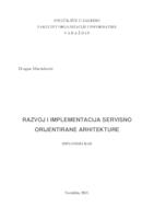 Razvoj i implementacija servisno-orijentirane arhitekture