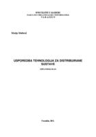 Usporedba tehnologija za distribuirane sustave