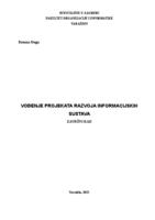 Vođenje projekata razvoja inforamcijskih sustava