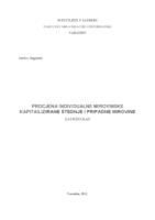 Procjena individualne mirovinske kapitalizirane štednje i pripadne mirovine