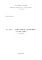 Utjecaj upravljanja znanjem na zaposlenike