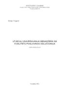 Utjecaj usavršavanja menadžera na kvalitetu poslovnog odlučivanja