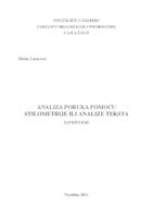 Analiza poruka pomoću stilometrije ili analize teksta