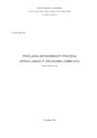 Procjena sposobnosti procesa upravljanja IT uslugama (CMMI-SVC)