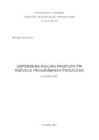 Usporedba agilnih pristupa pri razvoju programskih proizvoda