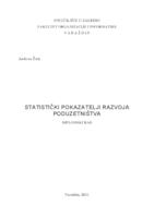 Statistički pokazatelji razvoja poduzetništva