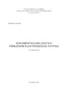 Dokumentacijski sustavi primjenom elektroničkog potpisa