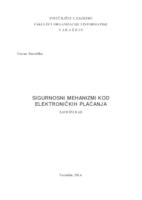 Sigurnosni mehanizmi kod elektroničkih plaćanja