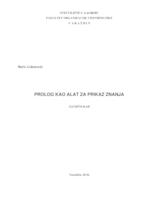 Prolog kao alat za prikaz znanja