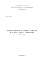 Razvoj aplikacija temeljenih na MVC razvojnoj paradigmi