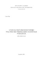 Utjecaj računovodstvenih politika na financijske izvještaje poduzeća