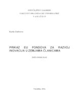 Prikaz EU fondovova za razvoj  inovacija u zemljama članicama 