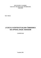 Utjecaj kontekstualnih čimbenika na upravljanje znanjem