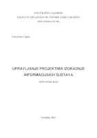 Upravljanje projektima izgradnje informacijskih sustava