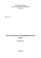 Razvoj aplikacija u programskom jeziku Scala