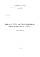 Analiza osjetljivosti u planiranju poduzetničkog ulaganja