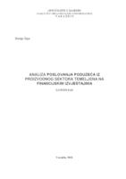 Analiza poslovanja poduzeća iz proizvodnog sektora temeljena na financijskim izvještajima