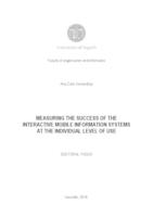 Measuring the success of the interactive mobile information systems at the individual level of use