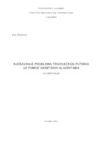 Rješavanje problema trgovačkog putnika uz pomoć genetskih algoritama