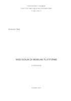 Web dizajn za mobilne platforme