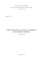 Prepoznavanje osoba iz snimaka nadzornih kamera