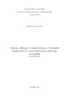 Vizija, misija i strategija nekih velikih poduzeća u Hrvatskoj