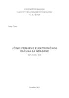 Učinci primjene elektroničkog računa za građane