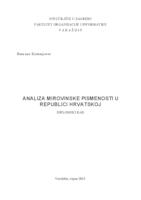 Analiza mirovinske pismenosti u Hrvatskoj