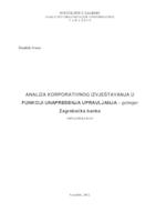 Analiza korporativnog izvještavanja u funkciji unapređenja upravljanja - primjer Zagrebačka banka 