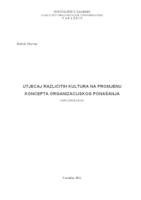 Utjecaj različitih kultura na promjenu koncepta organizacijskog ponašanja