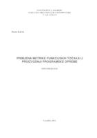 Primjena metrike funkcijskih točaka u proizvodnji programske opreme