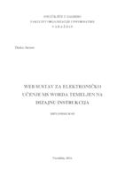 Web sustav za elektroničko učenje MS Worda temeljen na dizajnu instrukcija