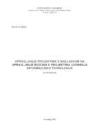 Upravljanje projektima s naglaskom na rizike u projektima uvođenja informacijske tehnologije