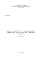 Analiza osjetljivosti pri izradi analize financijske isplativosti investicijskog projekta