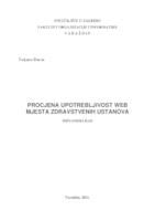 Procjena upotrebljivost web mjesta zdravstvenih ustanova