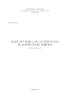 Razvoj aplikacija korištenjem platformi kao servisa