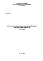 Prepoznavanje glasa kao biometrijska metoda identifikacije