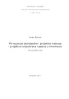 Povezanost standardne i projektne nastave - projektno orijentirana nastava u informatici - 