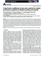 Using Fourier coefficients in time series analysis for student performance prediction in blended learning environments