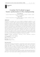 Croatian First Football League : teams' performance in the championship