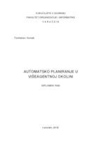 Automatsko planiranje u višeagentnoj okolini