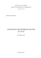 Usporedba programskih okvira za Javu