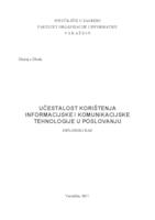 Učestalost korištenja informacijske i komunikacijske tehnologije u poslovanju