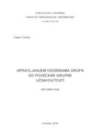 Upravljanjem osobinama grupa do povećane grupne učinkovitosti