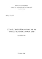 Utjecaj mirovinskih fondova na razvoj tržišta kapitala u RH