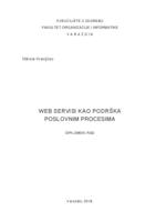 Web servisi kao podrška poslovnim procesima