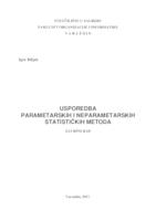 Usporedba parametarskih i neparametarskih statističkih metoda